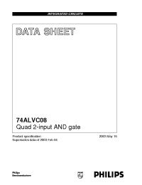 Datasheet 74ALVC08 manufacturer Philips