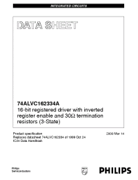 Datasheet 74ALVC162334A manufacturer Philips