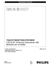 Datasheet 74ALVC16245 manufacturer Philips