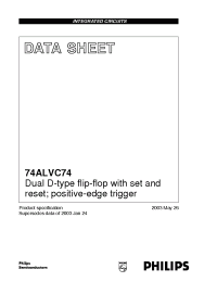 Datasheet 74ALVC74D manufacturer Philips