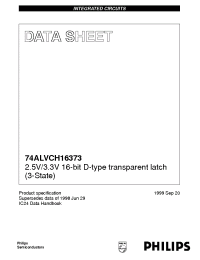 Datasheet 74ALVCH16373DL manufacturer Philips