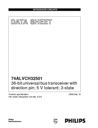 Datasheet 74ALVCH32501 manufacturer Philips