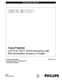 Datasheet 74ALVT162245DGG manufacturer Philips
