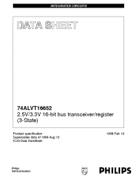 Datasheet 74ALVT16652DGG manufacturer Philips