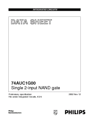 Datasheet 74AUC1G00 manufacturer Philips