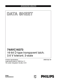 Datasheet 74AVC16373 manufacturer Philips