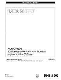 Datasheet 74AVC16836DGG manufacturer Philips