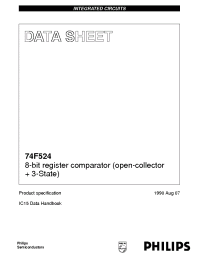 Datasheet 74F524 manufacturer Philips