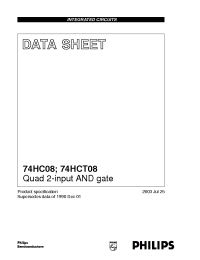 Datasheet 74HC08BQ manufacturer Philips