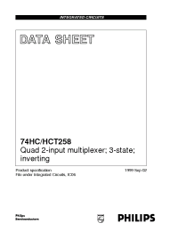 Datasheet 74HC258D manufacturer Philips