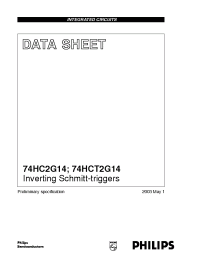Datasheet 74HC2G14 manufacturer Philips