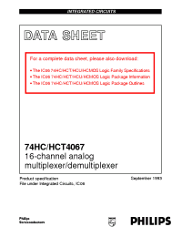 Datasheet 74HC4067DB manufacturer Philips