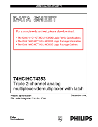 Datasheet 74HC4353 manufacturer Philips