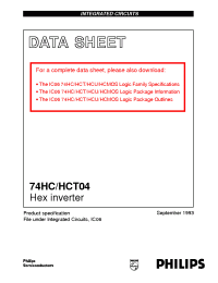 Datasheet 74HC/HCT04 manufacturer Philips