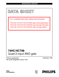 Datasheet 74HC/HCT08 manufacturer Philips