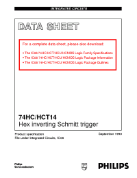 Datasheet 74HC/HCT14 manufacturer Philips