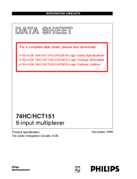 Datasheet 74HC_HCT151 manufacturer Philips
