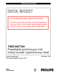 Datasheet 74HC/HCT161 manufacturer Philips
