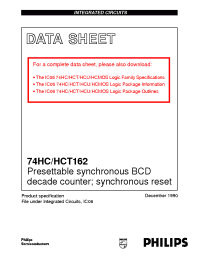 Datasheet 74HC/HCT162 manufacturer Philips