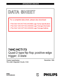 Datasheet 74HC/HCT173 manufacturer Philips