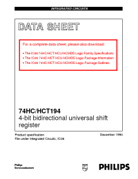 Datasheet 74HC/HCT194 manufacturer Philips