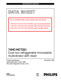 Datasheet 74HC/HCT221 manufacturer Philips