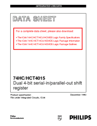 Datasheet 74HC/HCT4015 manufacturer Philips
