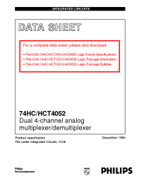 Datasheet 74HC/HCT4052 manufacturer Philips