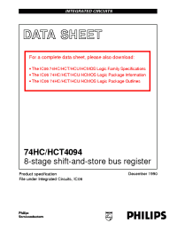 Datasheet 74HC/HCT4094 manufacturer Philips