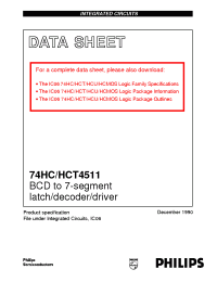 Datasheet 74HC/HCT4511 manufacturer Philips