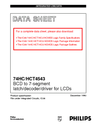Datasheet 74HC/HCT4543 manufacturer Philips