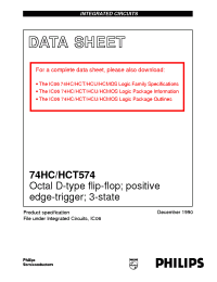 Datasheet 74HC/HCT574 manufacturer Philips
