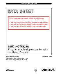 Datasheet 74HC/HCT6323A manufacturer Philips