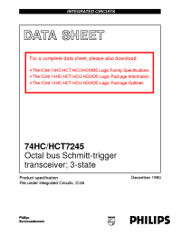 Datasheet 74HC/HCT7245 manufacturer Philips