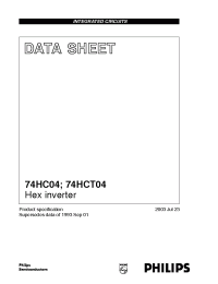 Datasheet 74HCT04D manufacturer Philips