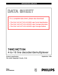 Datasheet 74HCT154N3 manufacturer Philips