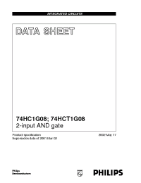 Datasheet 74HCT1G08 manufacturer Philips