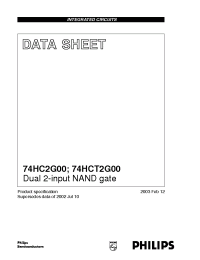 Datasheet 74HCT2G00DP manufacturer Philips