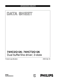 Datasheet 74HCT2G126DP manufacturer Philips
