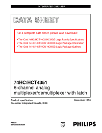 Datasheet 74HCT4351N manufacturer Philips