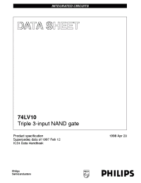 Datasheet 74LV10D manufacturer Philips