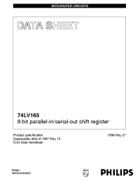 Datasheet 74LV165 manufacturer Philips