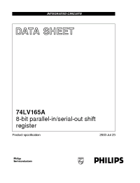 Datasheet 74LV165AD manufacturer Philips