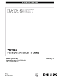 Datasheet 74LV365 manufacturer Philips