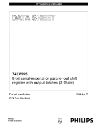 Datasheet 74LV595 manufacturer Philips
