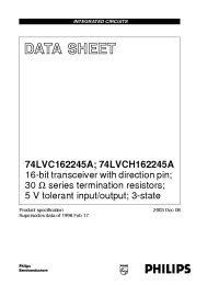 Datasheet 74LVC162245 manufacturer Philips
