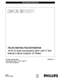 Datasheet 74LVC16373ADL manufacturer Philips