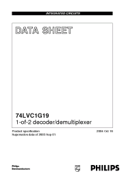 Datasheet 74LVC1G19GM manufacturer Philips