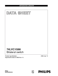 Datasheet 74LVC1G66 manufacturer Philips