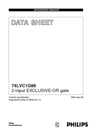 Datasheet 74LVC1G86GV manufacturer Philips